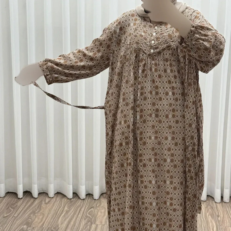 پیراهن نخی زنانه سایز بزرگ مدل هندی دکمه دار فری سایز تا 52