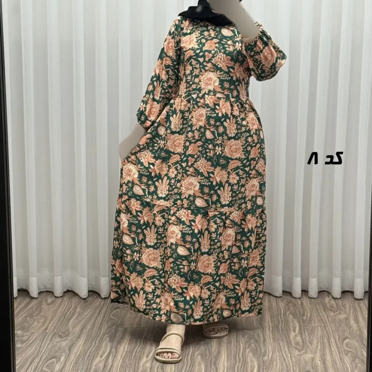 پیراهن ساحلی زنانه فلور بوگاتی مدل حجرو فری سایز مناسب تا 44 با کمربند