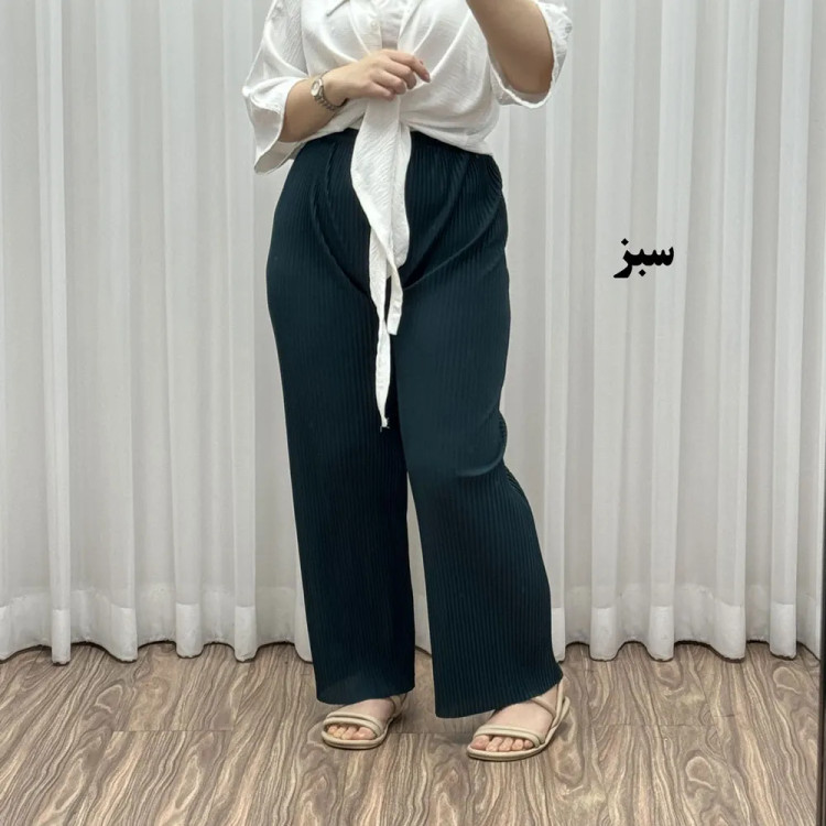 شلوار زنانه جودون پلیسه فری سایز مناسب تا سایز 48 قد 100 سانتیمتر