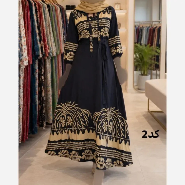 ساحلی کلوش طرح نخل R7568