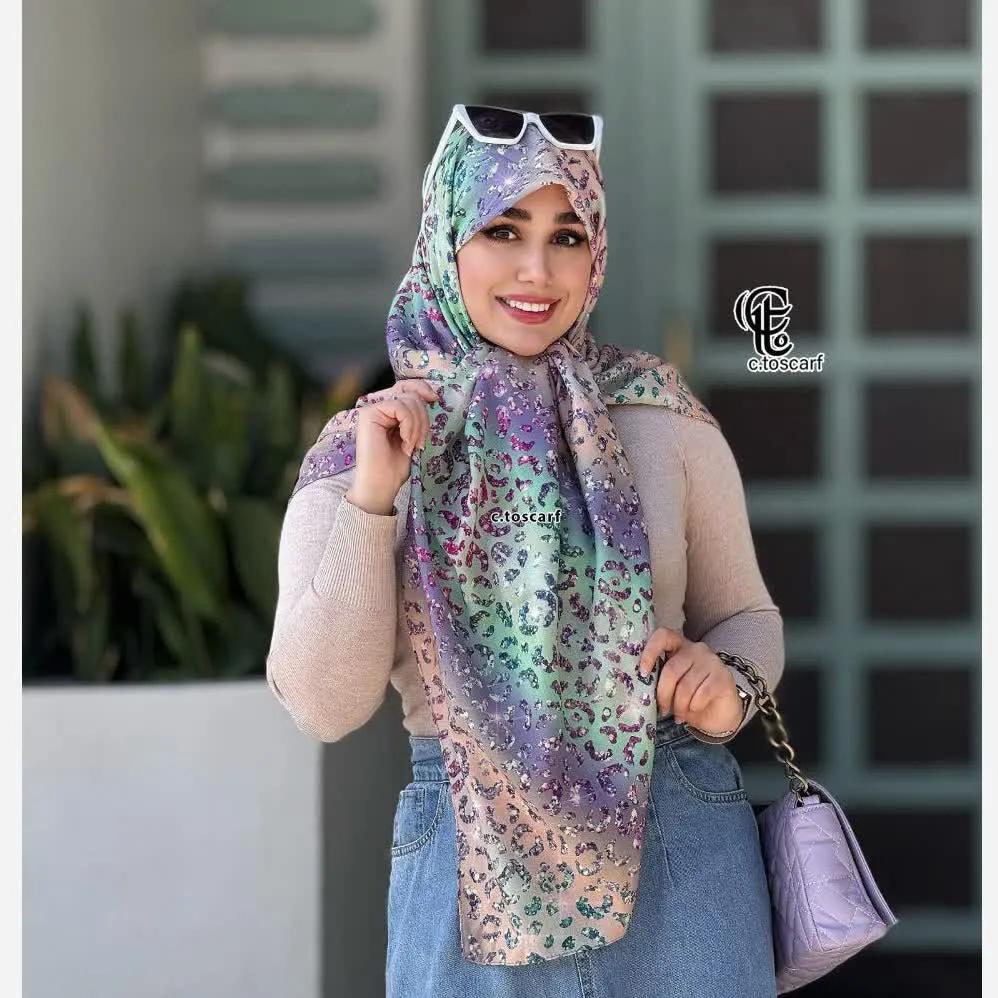 روسری نخی قواره 140 طرح آنجل