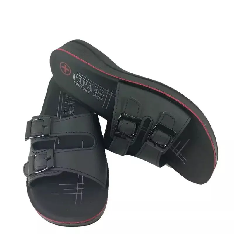 دمپایی طبی مردانه و زنانه با رویه چرم بیاله و زیره PU طبی