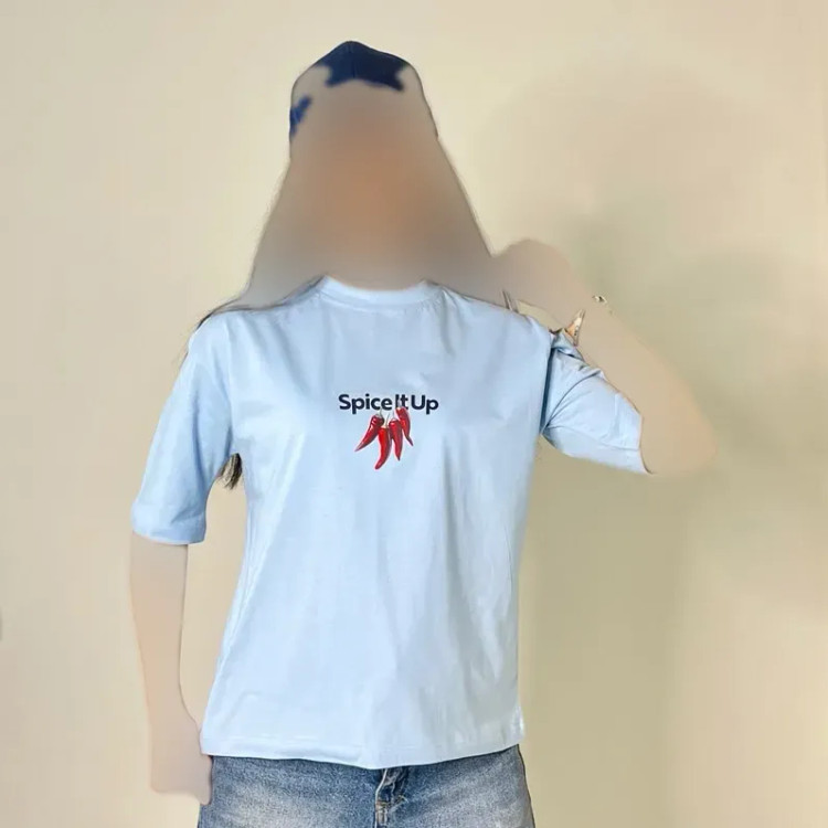 تیشرت زنانه طرح فلفل نخ پنبه فری سایز کد 1436