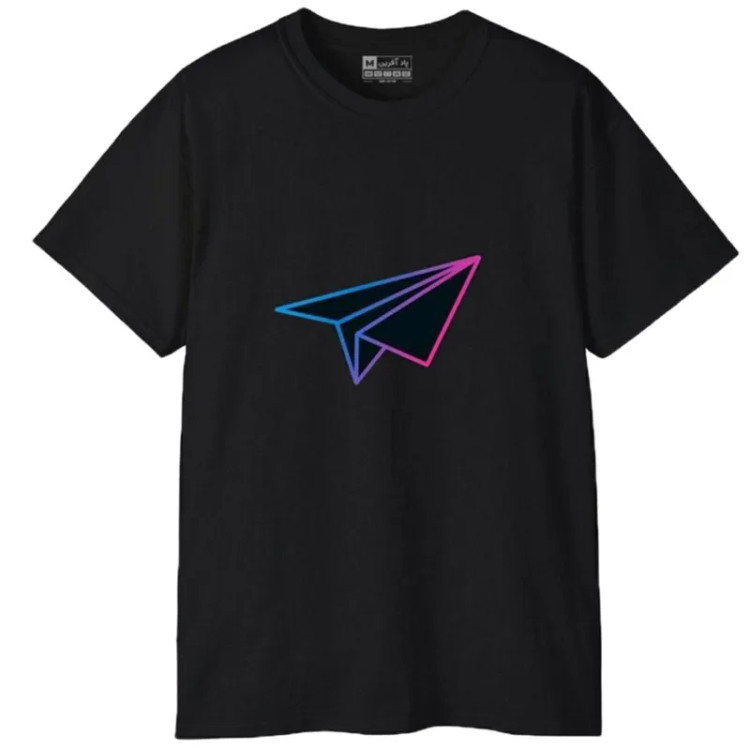 تی شرت آستین کوتاه مردانه پاد آفرین مدل نامه کد 75 با یقه گرد و تنخور معمولی