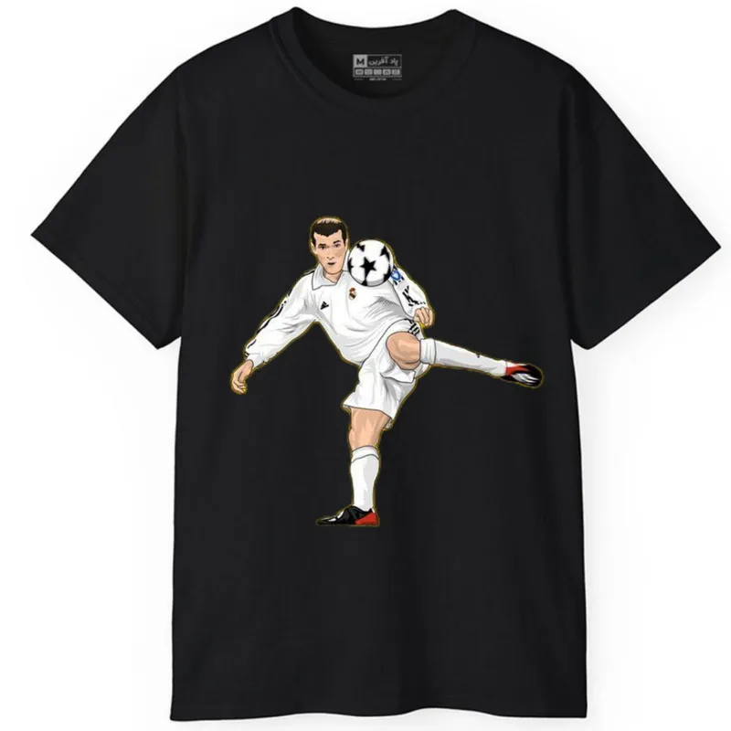 تیشرت آستین کوتاه مردانه طرح فوتبالی زیدان مدل 990