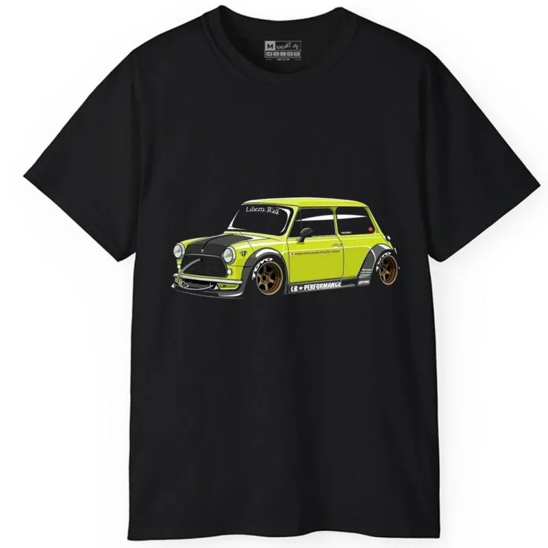 تیشرت آستین کوتاه مردانه طرح ماشین مدل 340 جنس نخ و پلی استر