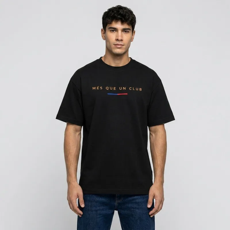 تی شرت مردانه نخی طرح حروف مدل Barcelona 1988