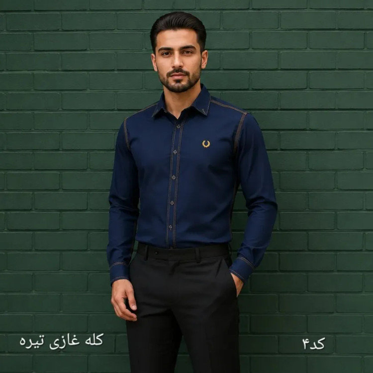 پیراهن مردانه بنگال کشی اندامی رنگی آستین بلند سایز L تا 2XL