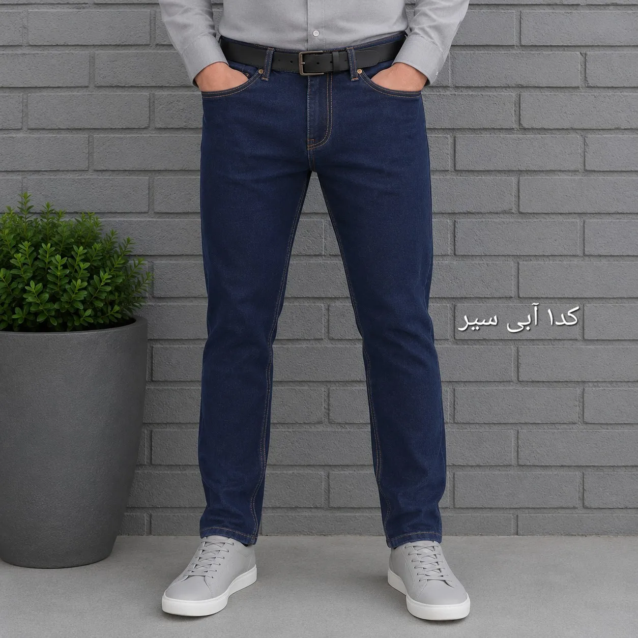 شلوار جین مردانه راسته پنبه فلامنت سایز 40 تا 58