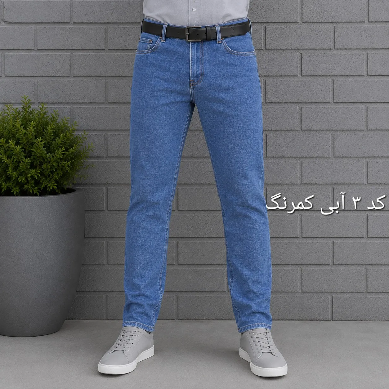 شلوار جین مردانه راسته پنبه فلامنت سایز 40 تا 58