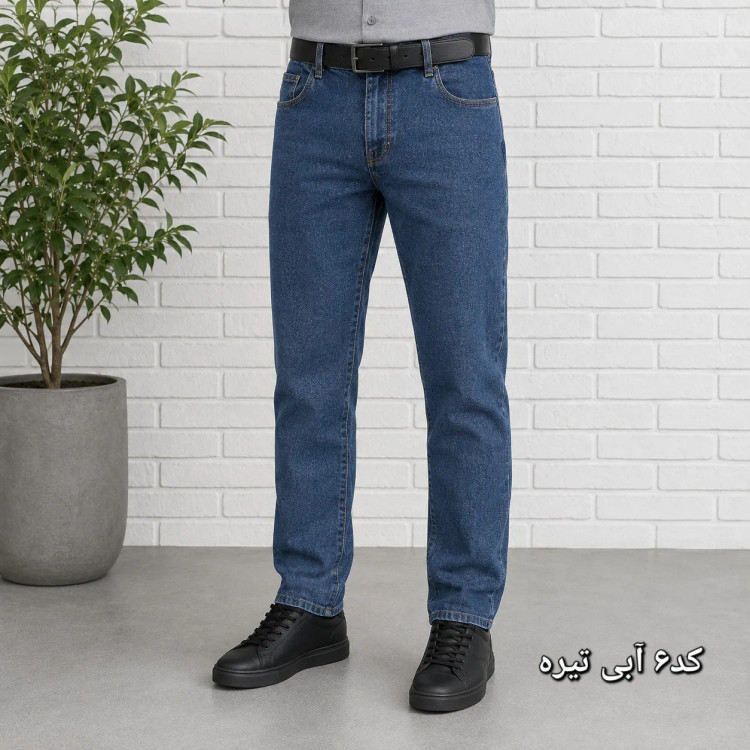 شلوار جین مردانه راسته پنبه کش سایز 40 تا 58 رنگی