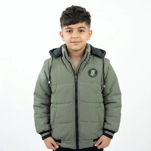کاپشن پافرشو پسرانه BT طوسی
