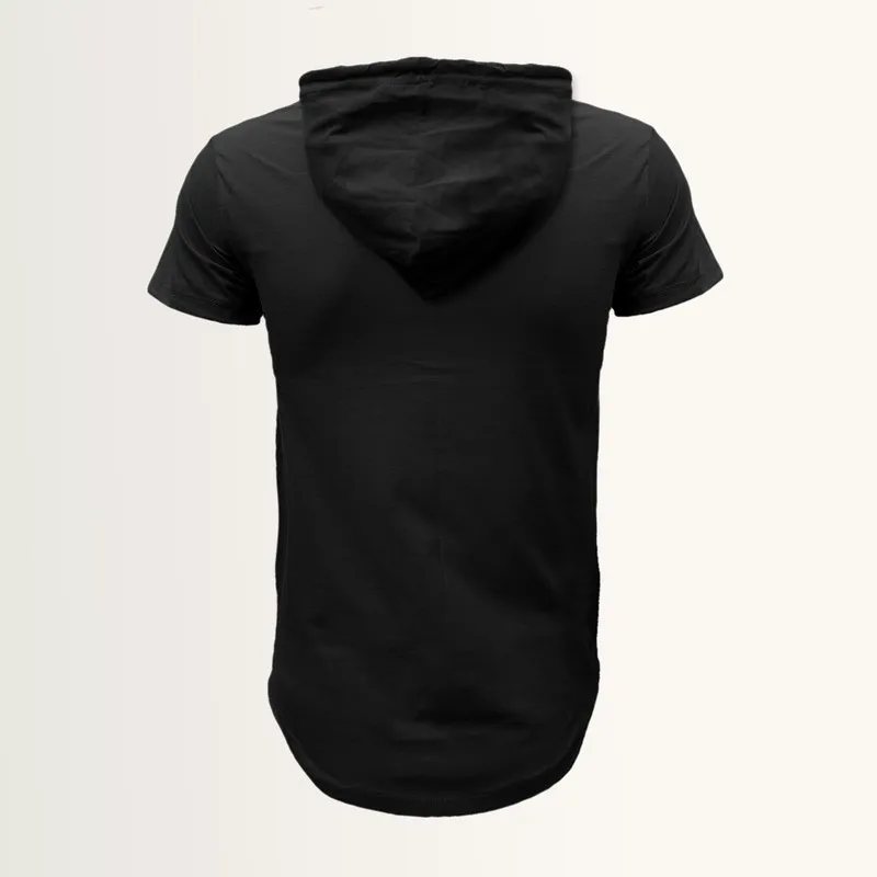 ست تی شرت و شلوار مردانه مدل jus پنبه یکرو نخ آستین کوتاه کلاه دار