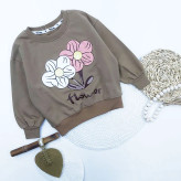بلوز دخترانه طرح گل درشت پنبه سوپر پاییزه و زمستانه